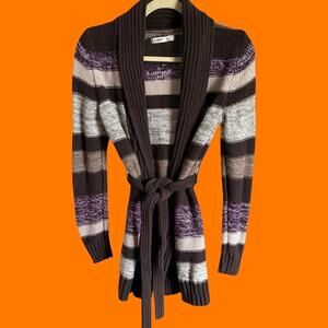 00's vintage striped duster cardigan y2k sweater SMALL old navy